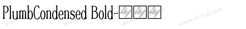PlumbCondensed Bold字体转换